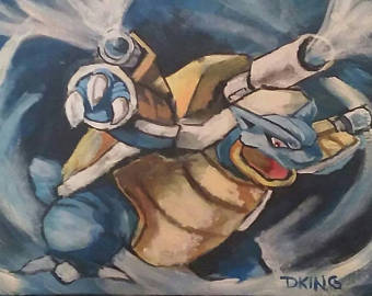 340x270 Blastoise Etsy - Blastoise Painting