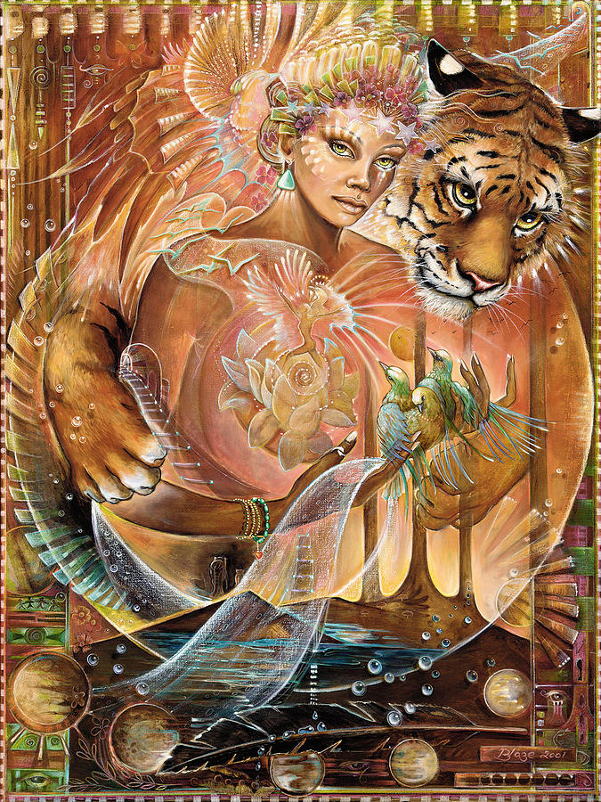 675x900 Freedom Tiger Painting By Blaze Warrender - Blaze Painting