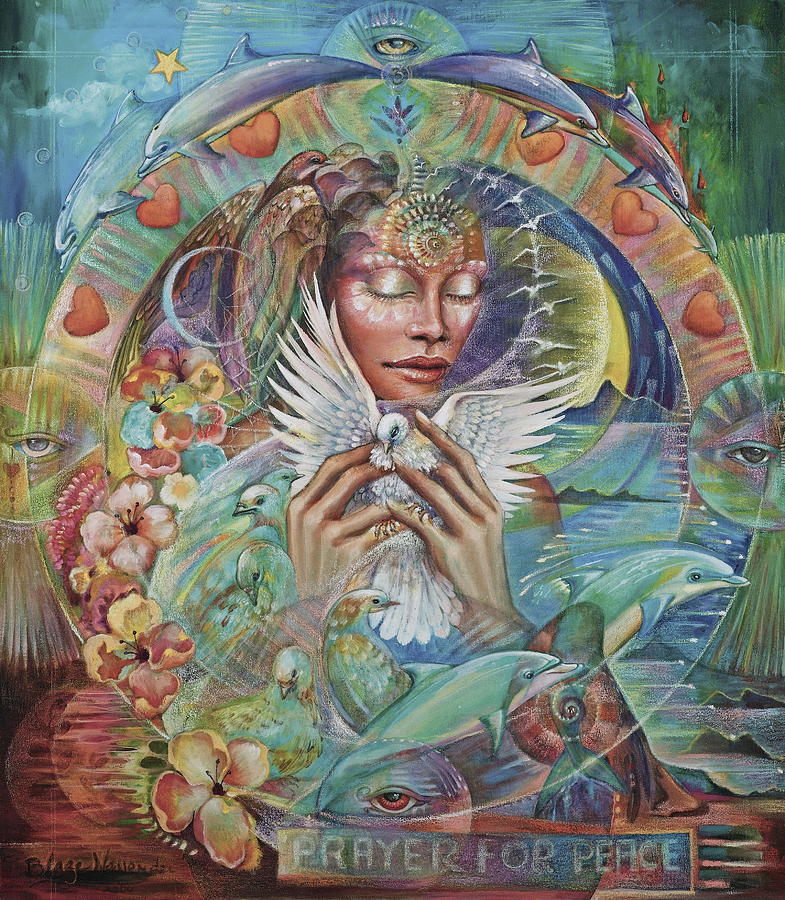 785x900 Prayer For Peace Painting By Blaze Warrender - Blaze Painting