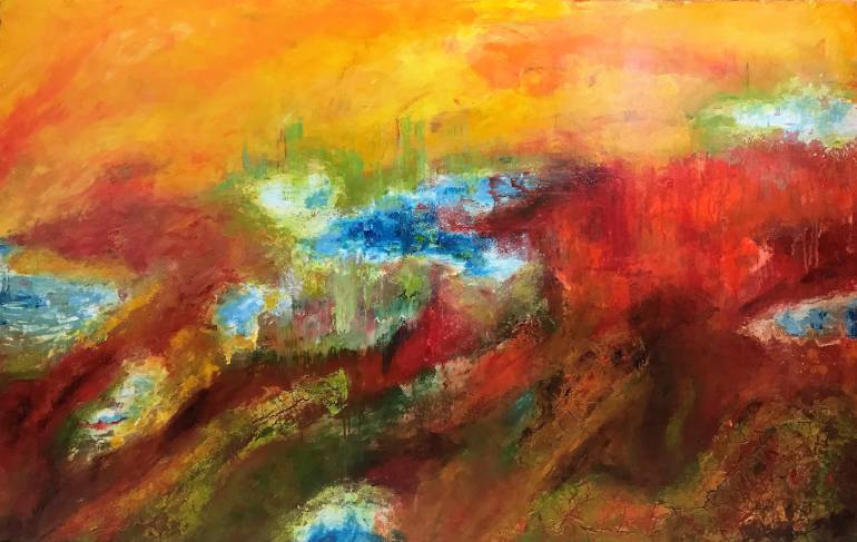 770x487 Saatchi Art Blaze Painting By David Vall - Blaze Painting