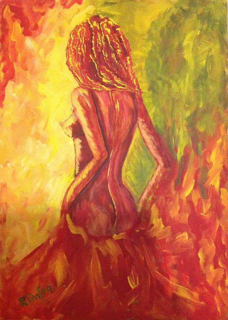 770x1079 Saatchi Art Blaze Painting By Ramona Pintea - Blaze Painting