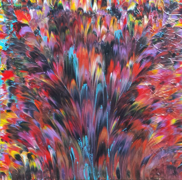 770x761 Saatchi Art Tropical Blaze Ii, Original Painting Painting By - Blaze Painting