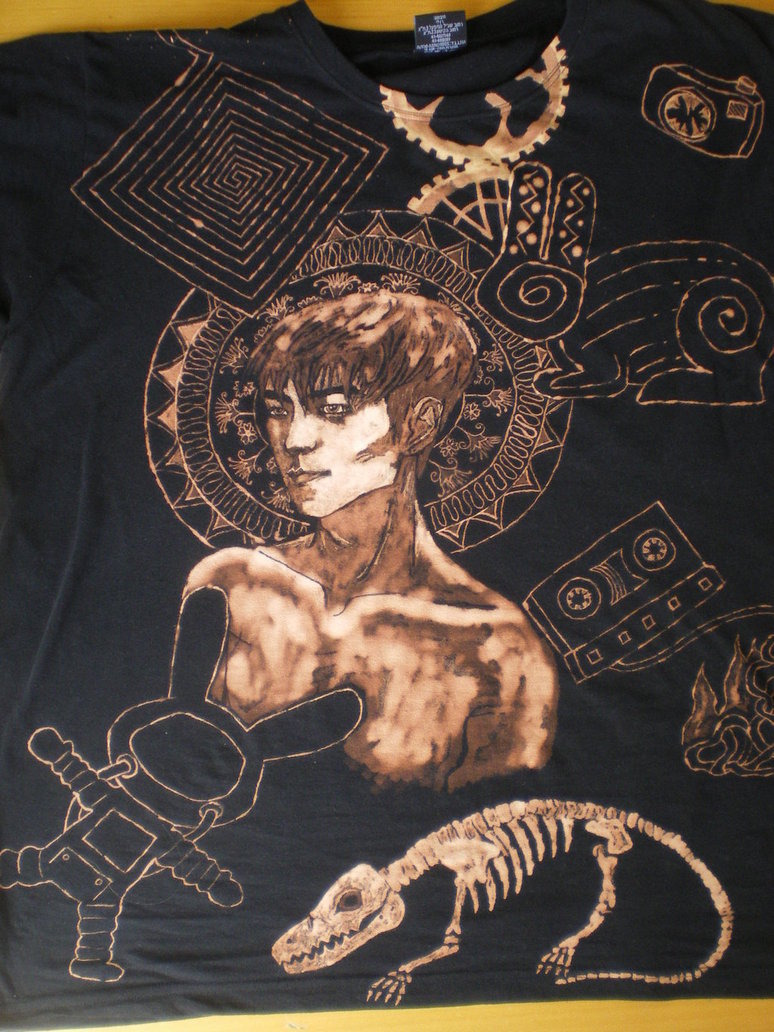 774x1032 Space Bunny Bleach Painted T Shirt 1 By Raewhitewolf - Bleach Painting