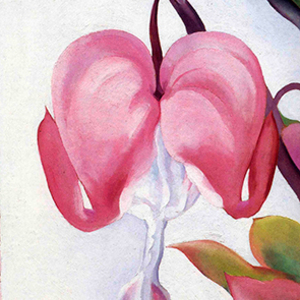 300x300 Artwork By Georgia O'Keefe - Bleeding Heart Flower Painting