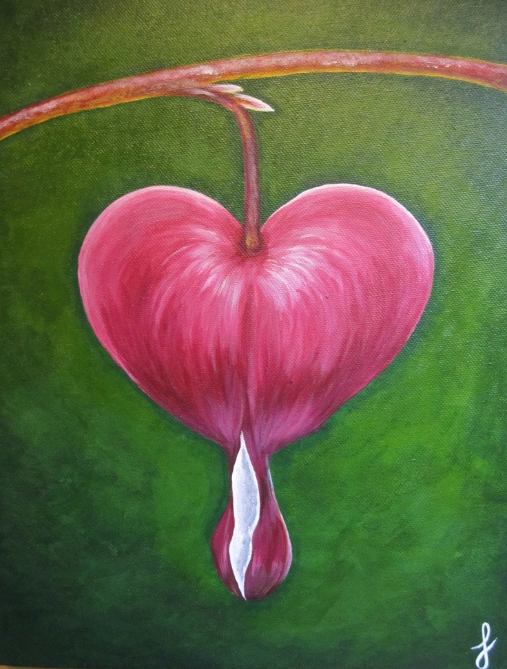736x972 The 461 Best Flora Poppies Fuchsiasleeding Hearts, Dianthus - Bleeding Heart Flower Painting