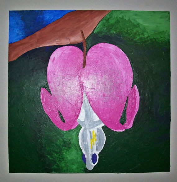 570x585 Bleeding Heart Painting Odd Bird Collective Online Store - Bleeding Heart Painting