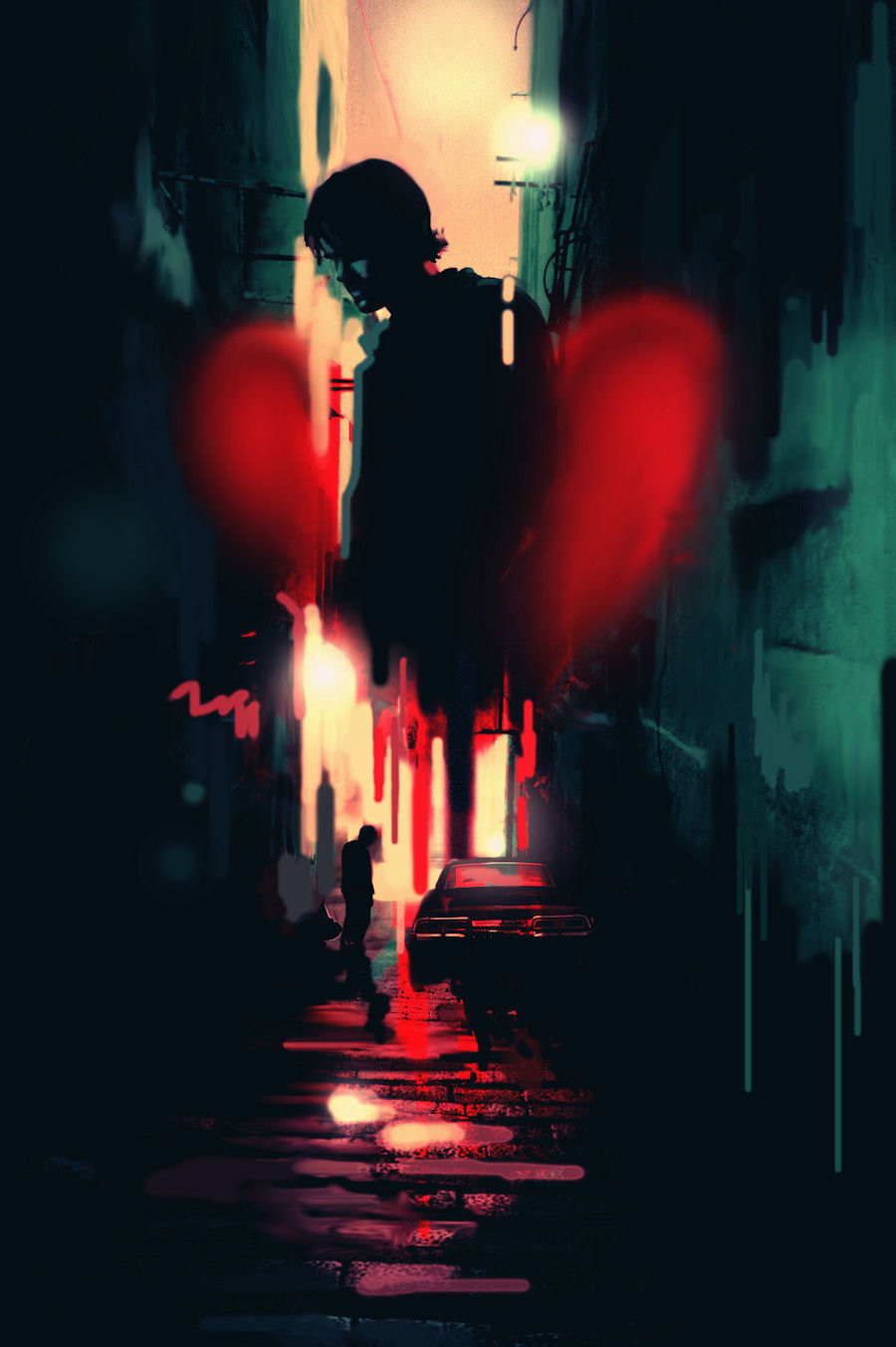 900x1352 Spn Bleeding Heart By Nargynargy - Bleeding Heart Painting