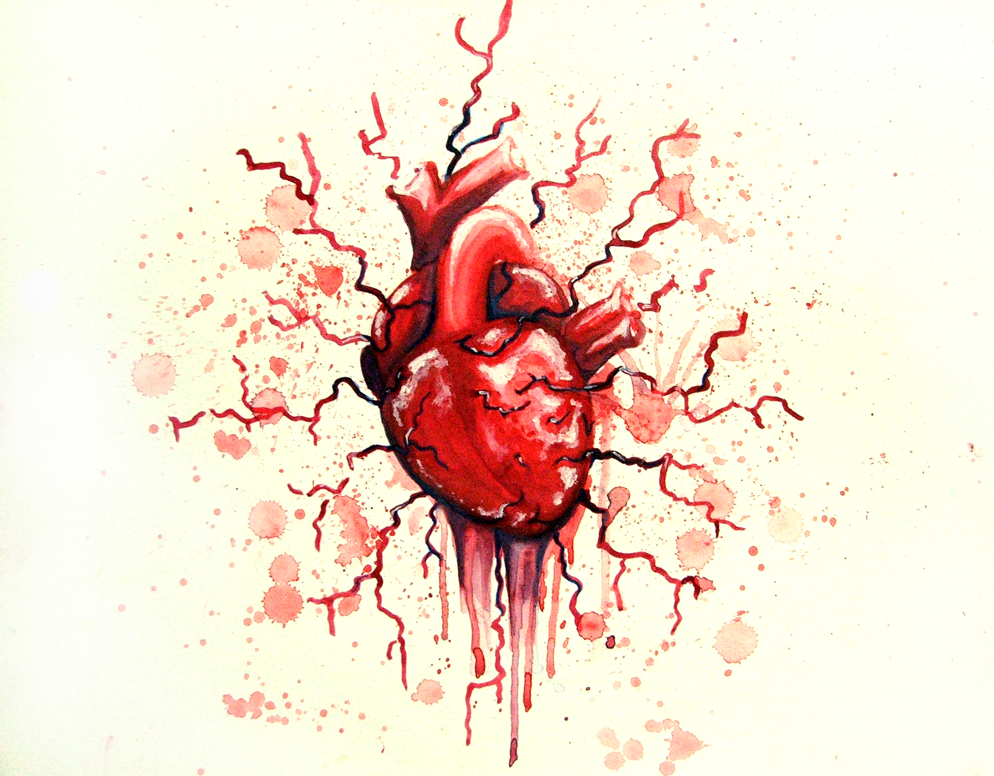 2048x1600 Your Bleeding Heart By Starcaptainart - Bleeding Heart Painting
