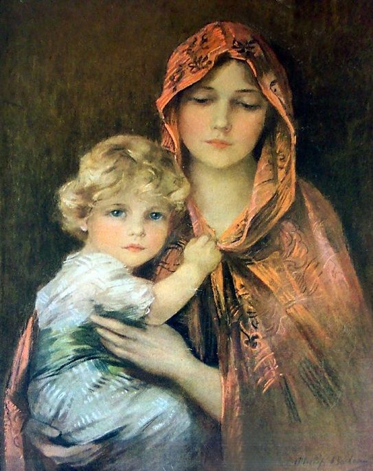 543x686 I Love This Painting. Santa Madre De Dios Blessed Mother - Blessed Mother Painting