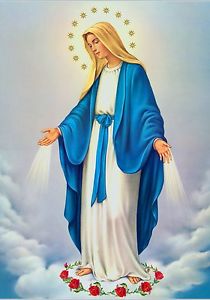 210x300 Our Lady Immaculate Conception Virgin Mary Picture Poster A3 - Blessed Mother Painting
