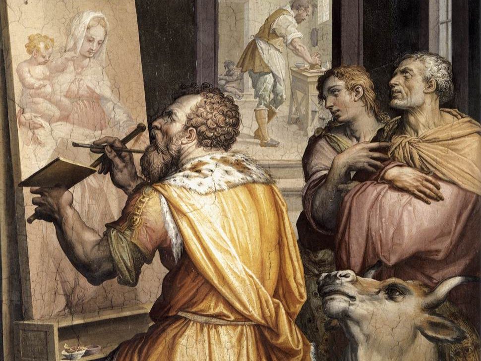 970x728 St. Luke Amp Our Blessed Mother - Blessed Mother Painting