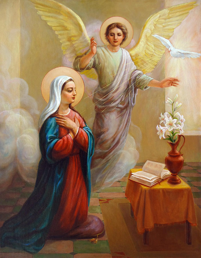 702x900 Annunciation To The Blessed Virgin Mary Painting By Svitozar Nenyuk - Blessed Mother Painting