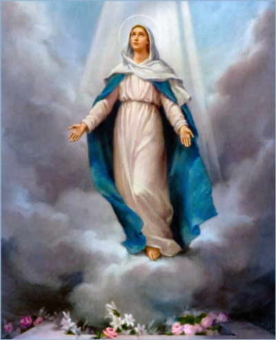 400x491 Assumption Of Mary Into Heaven Our Blessed Mother - Blessed Mother Painting