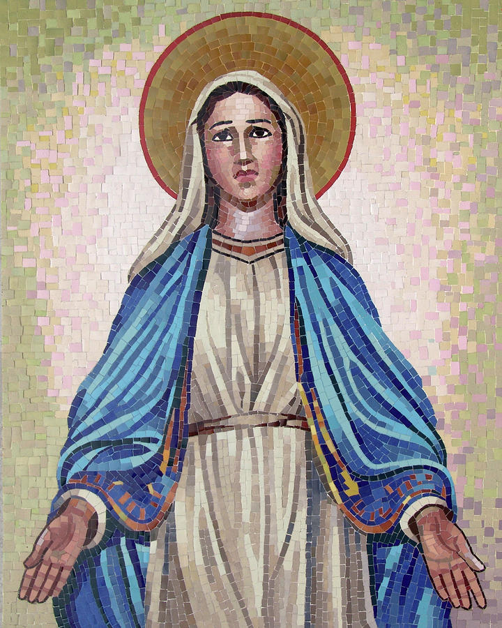 720x900 Blessed Mother Mary 2 Painting By Mai Nhon - Blessed Mother Painting