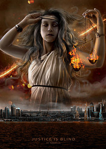 214x300 Blind Justice Prints Fine Art America - Blind Justice Painting