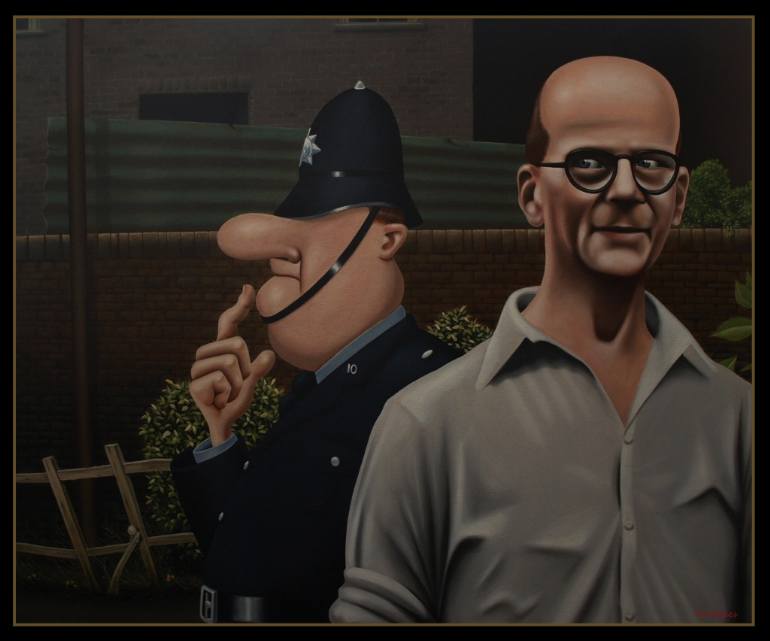 770x641 Saatchi Art Blind Justice Painting By Tom Sykes - Blind Justice Painting