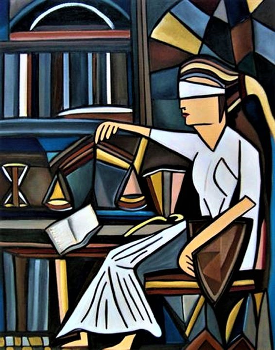 566x720 Blind Justice - Blind Justice Painting