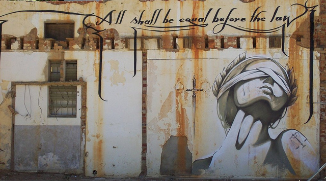 640x357 Blind Justice Photo Taken Queen Victoria Street, Cape - Blind Justice Painting