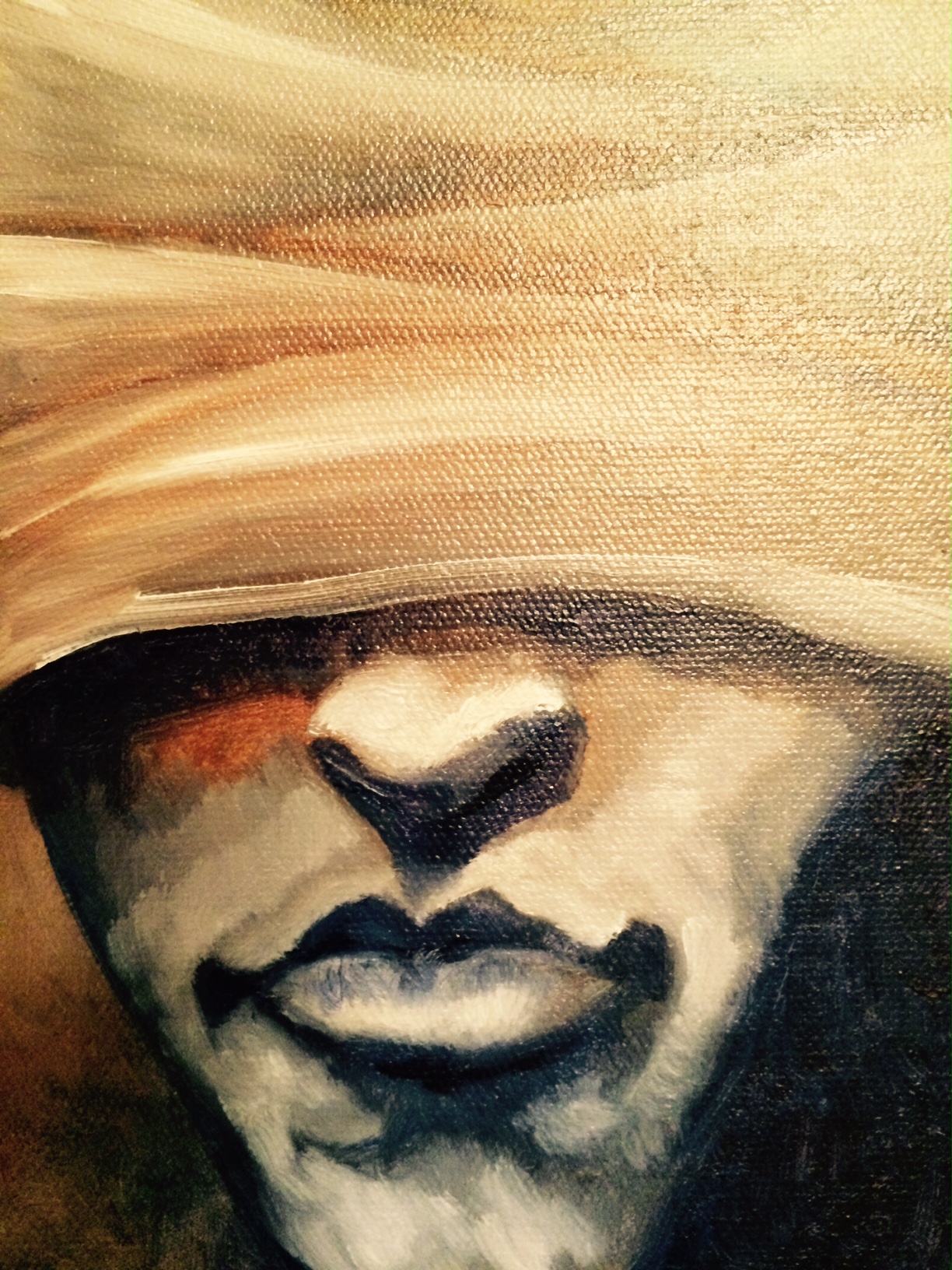 1224x1632 Blind Justice Dipping My Brushes - Blind Justice Painting