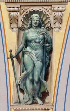 282x450 Historical Society Of The New York Courts New York Legal History - Blind Lady Justice Painting
