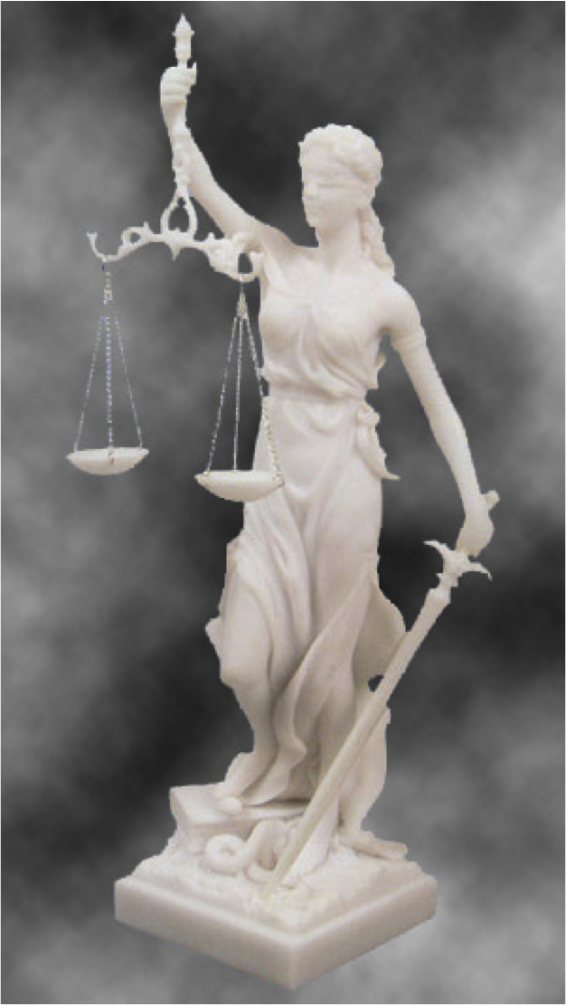 626x1112 Reflections On The Encounter Of Lady Justice And Madam Justice - Blind Lady Justice Painting
