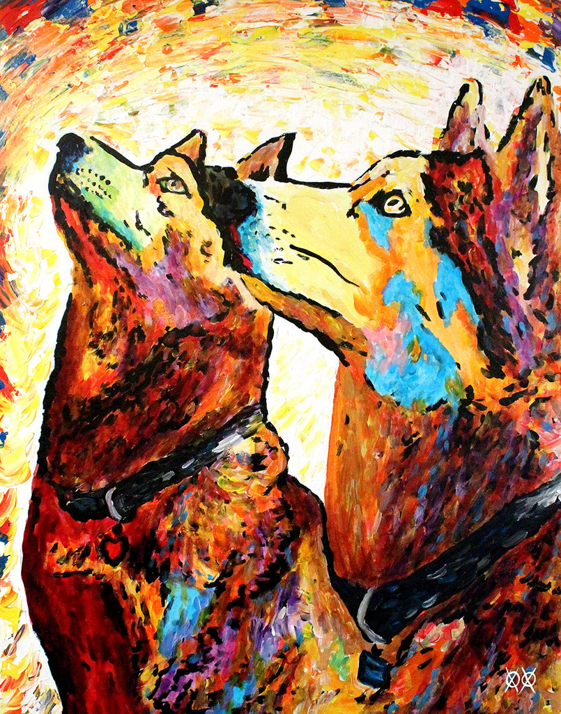 805x1024 Blind Man Paints The Most Beautiful Dog Portraits - Blind Man Painting