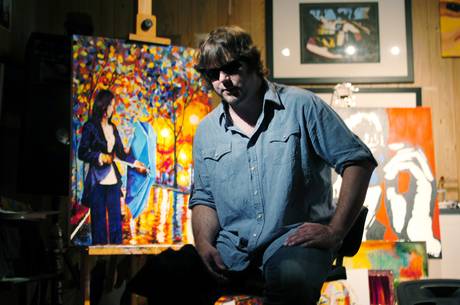 460x305 Blind Artist Uses Touch To Paint A Colorful World - Blind Man Painting