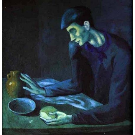 458x458 Break Fast Of A Blind Man By Pablo Picasso Oil Painting Art Gallery - Blind Man Painting
