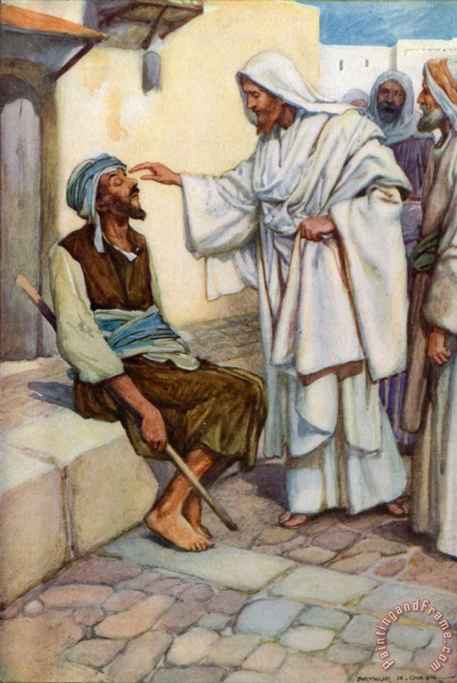 642x960 Arthur A Dixon Jesus And The Blind Man Painting - Blind Man Painting