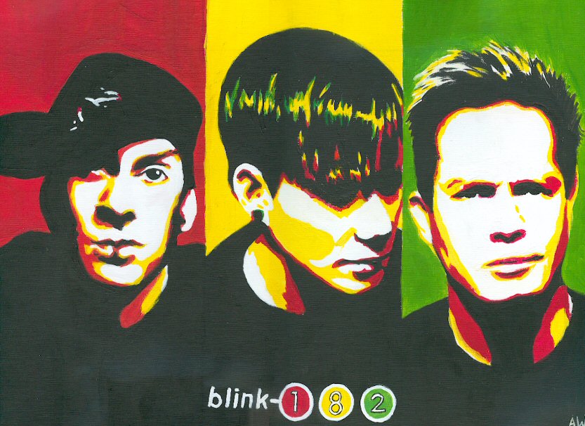833x606 Blink 182 By Placebobitch - Blink 182 Painting