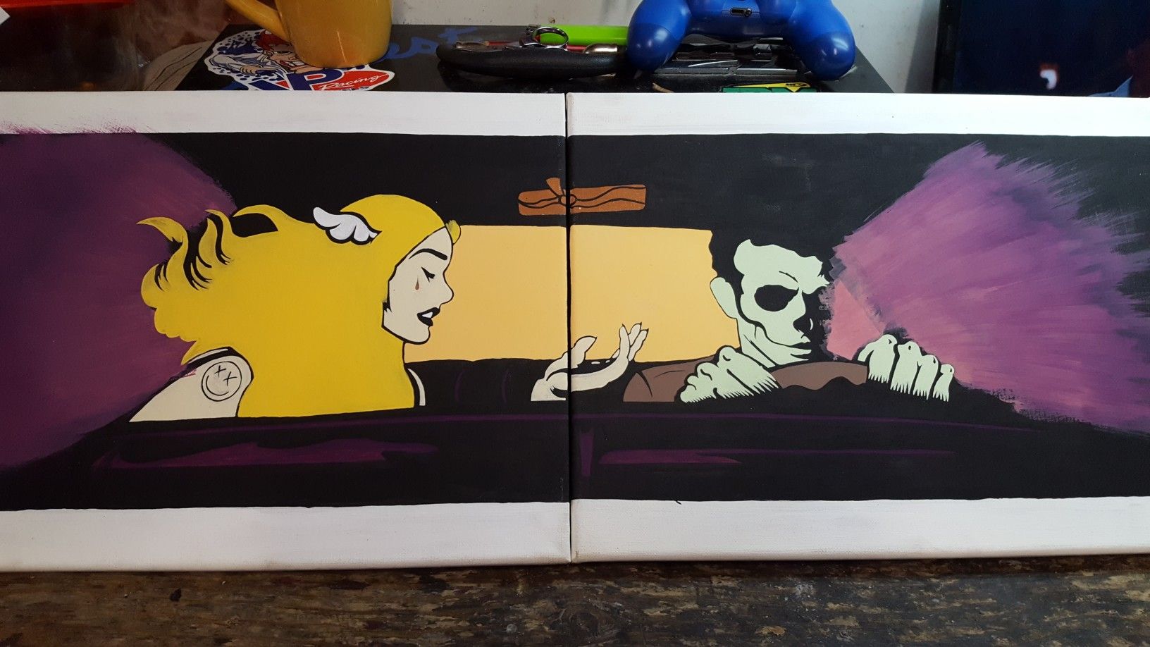 1632x918 Worlimg On A New Painting For My Wife. The Blink 182 Album Cover - Blink 182 Painting