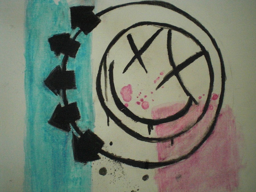 900x675 Blink 182 Logo By Moonlitcemetery145 - Blink 182 Painting