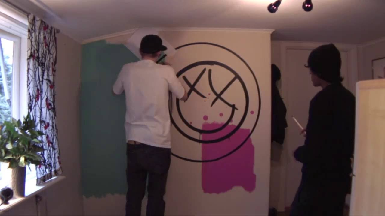 1280x720 Blink 182 Wall Painting 2009 - Blink 182 Painting