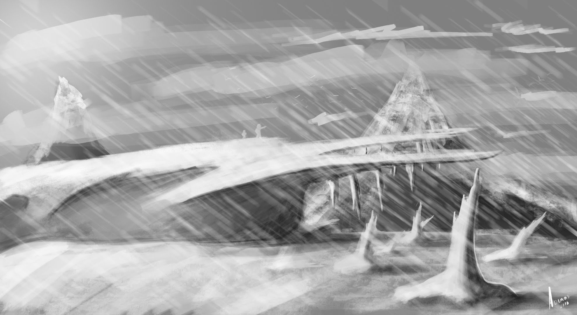 1980x1080 Speed Painting Digital - Blizzard Painting