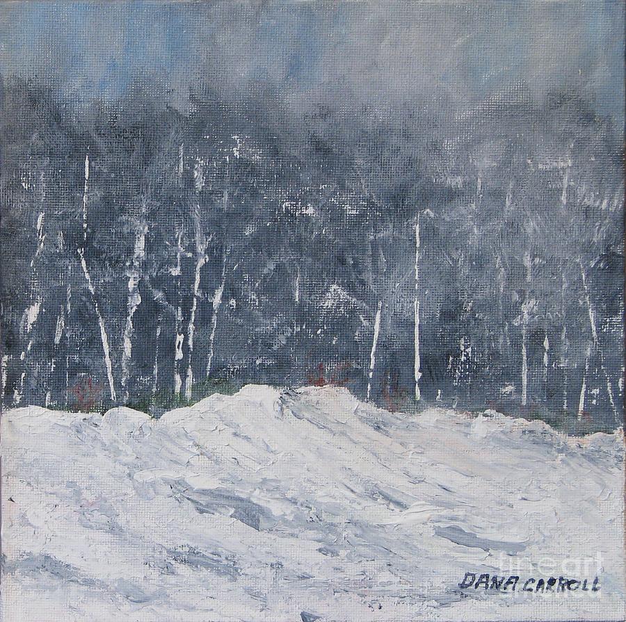900x895 Aspen Ridge Blizzard Painting By Dana Carroll - Blizzard Painting