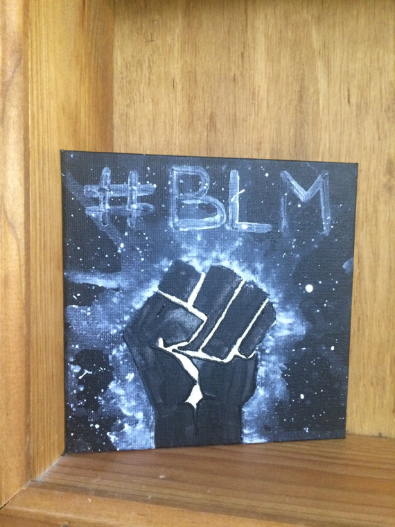 570x760 Items Similar To Black Lives Matter Art Blm Movement Blm - Blm Painting