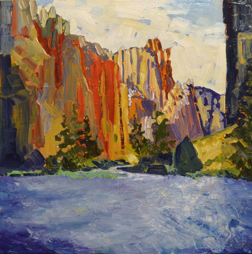 501x504 Meandering Gorge Oil Painting By 2014 Blm Artist - Blm Painting