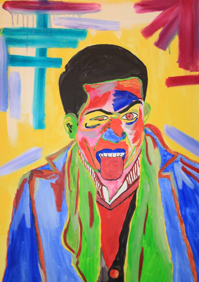 770x1091 Saatchi Art C'Est Le Roi Painting By Jonathan Mwe Di Malila - Blm Painting