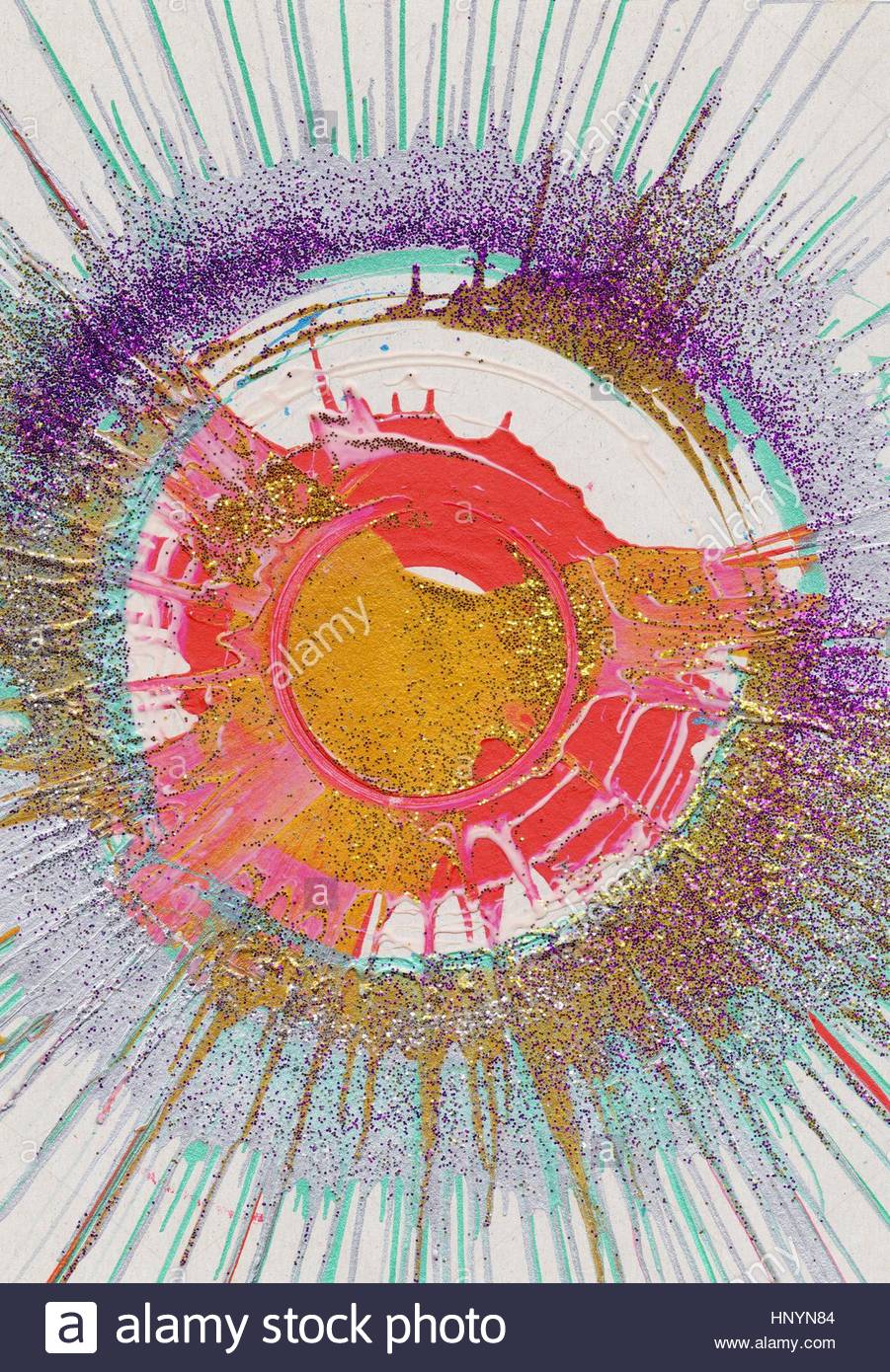 901x1390 Creative Colorful Acrylic Blob Painting Interior Print Stock Photo - Blob Painting