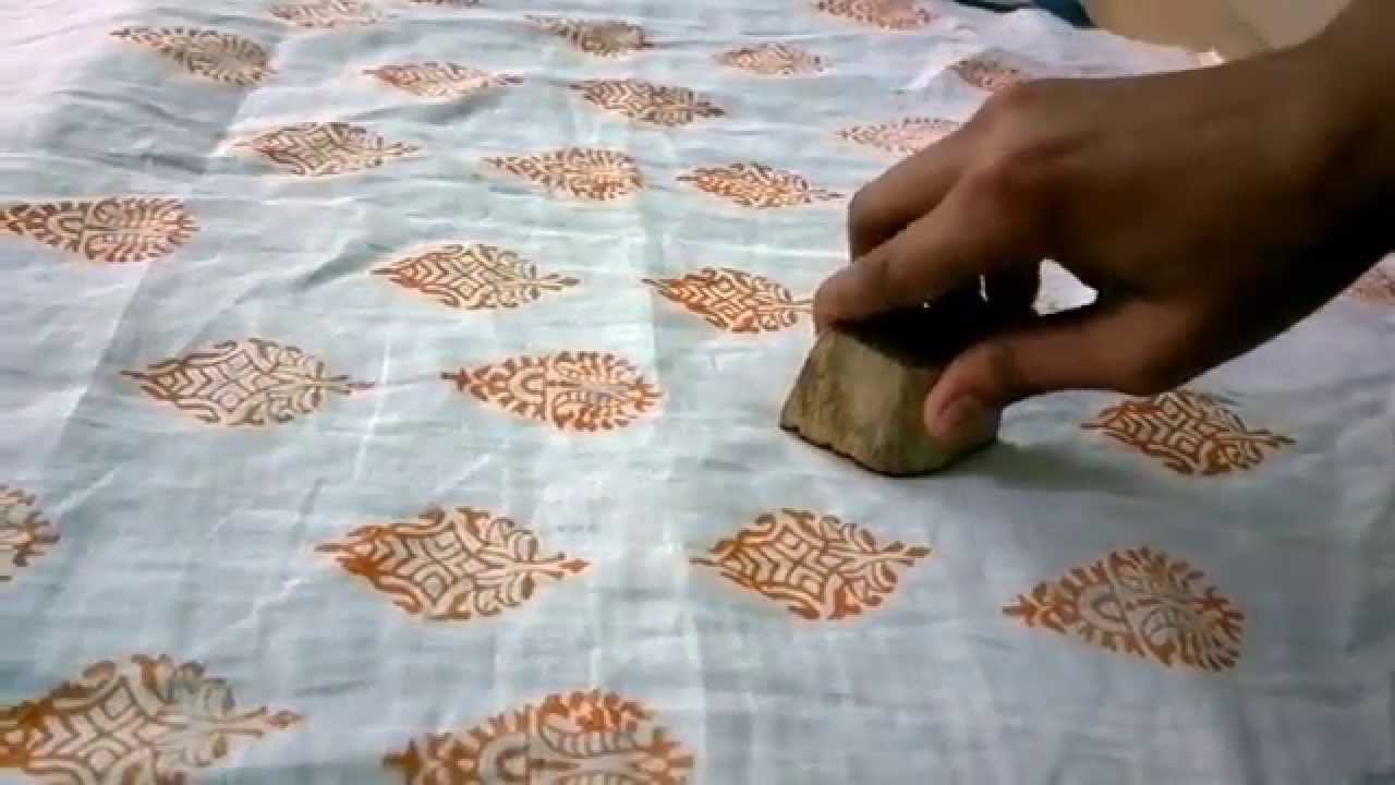 1280x720 Hand Block Printing Using Wooden Blocks - Block Painting
