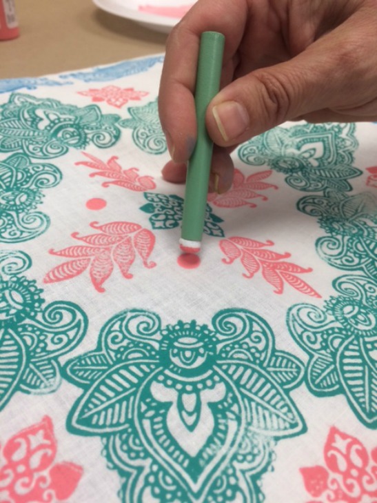 547x729 How To Use Fabric Creations Block Printing Stamps And Fabric Inks - Block Painting