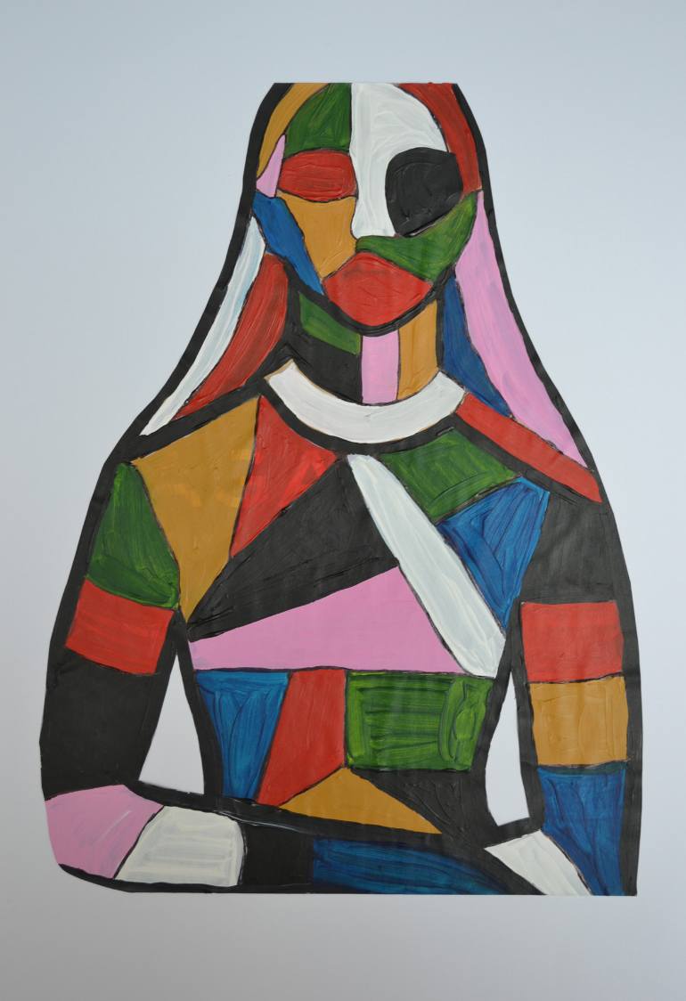 770x1124 Saatchi Art Block Colour Collage I Painting By Amber Devetta - Block Painting