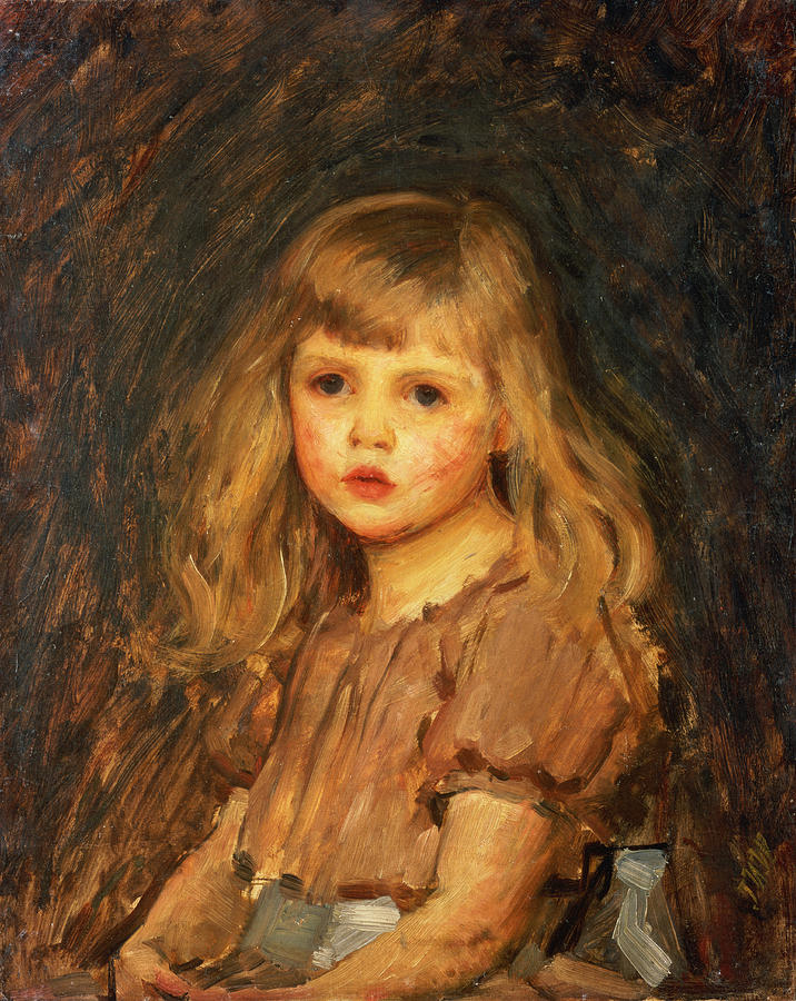 716x900 Blonde Little Girl Paintings Fine Art America - Blonde Girl Painting