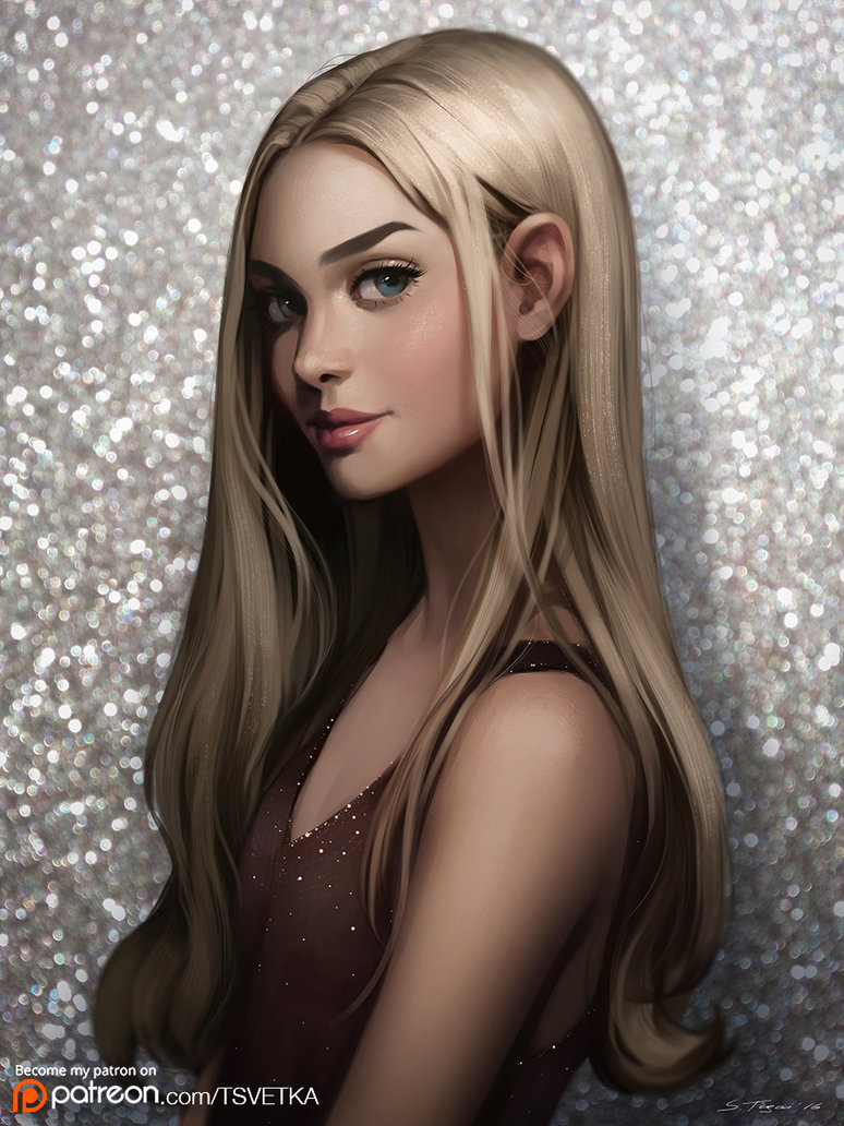 774x1032 Blonde By Tsvetka - Blonde Girl Painting