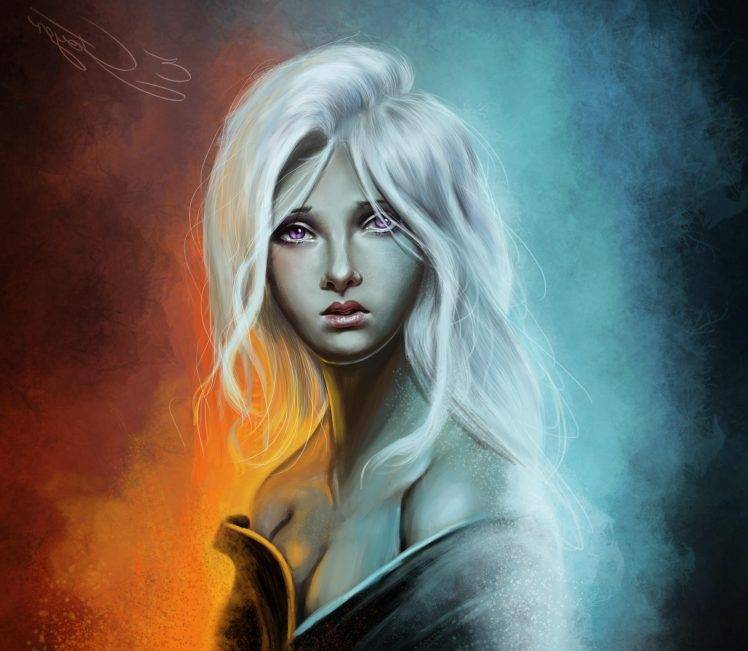 748x651 Painting Art Blonde Girl Wallpapers Hd Desktop And Mobile - Blonde Girl Painting