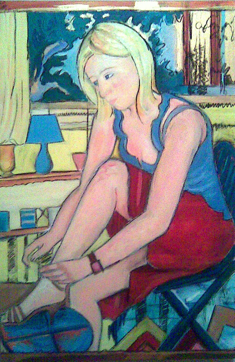 815x1251 Painting Of A Blonde Girl Kate Duffy Art Paintings - Blonde Girl Painting