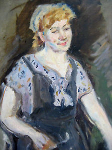 Blonde Woman Painting