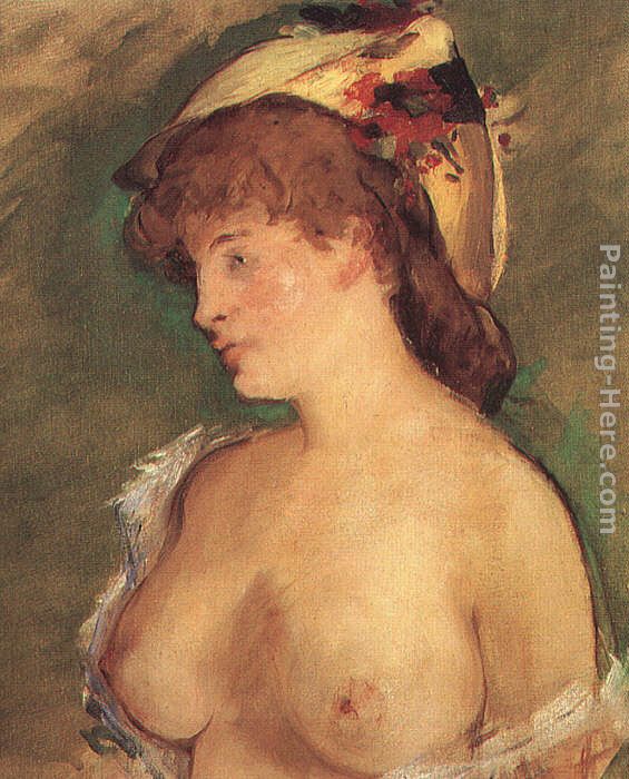 565x700 Eduard Manet Blonde Woman With Bare Breasts Painting Anysize 50 - Blonde Woman Painting