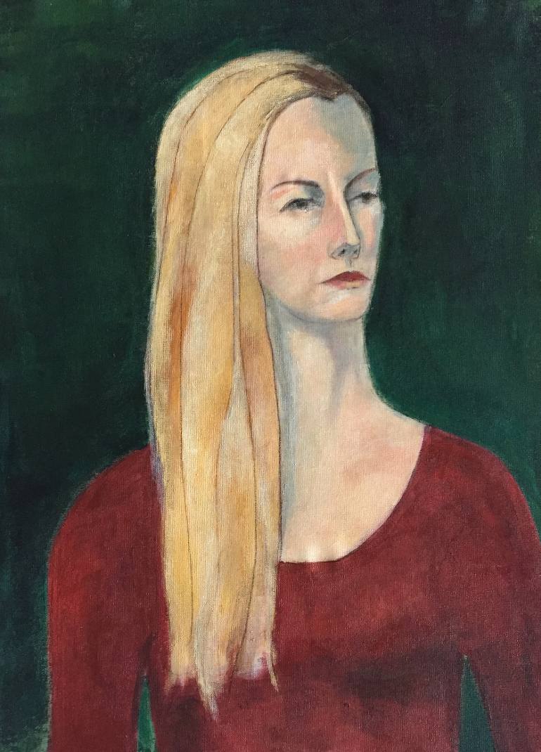 770x1070 Saatchi Art Blonde Woman Painting By Lynne Deutch - Blonde Woman Painting