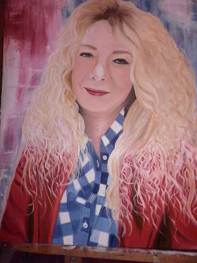 770x1027 Saatchi Art Blonde Woman Painting By Eva Nikopoulou - Blonde Woman Painting